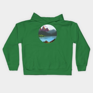 River and mountains | Nature lover Kids Hoodie